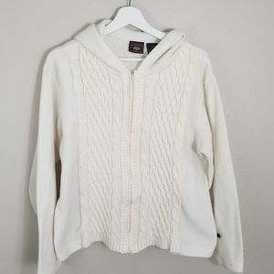 Route 66 Off-White Zip Up Hoodie